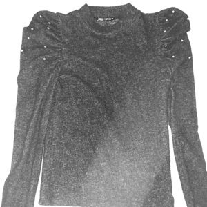 Zara grey top with little strass